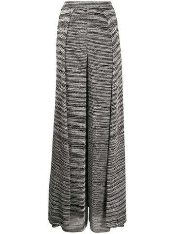 Missoni Striped Wide-leg Trousers - Black