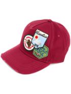 Dsquared2 - Patches Baseball Cap - Men - Cotton - One Size, Red, Cotton