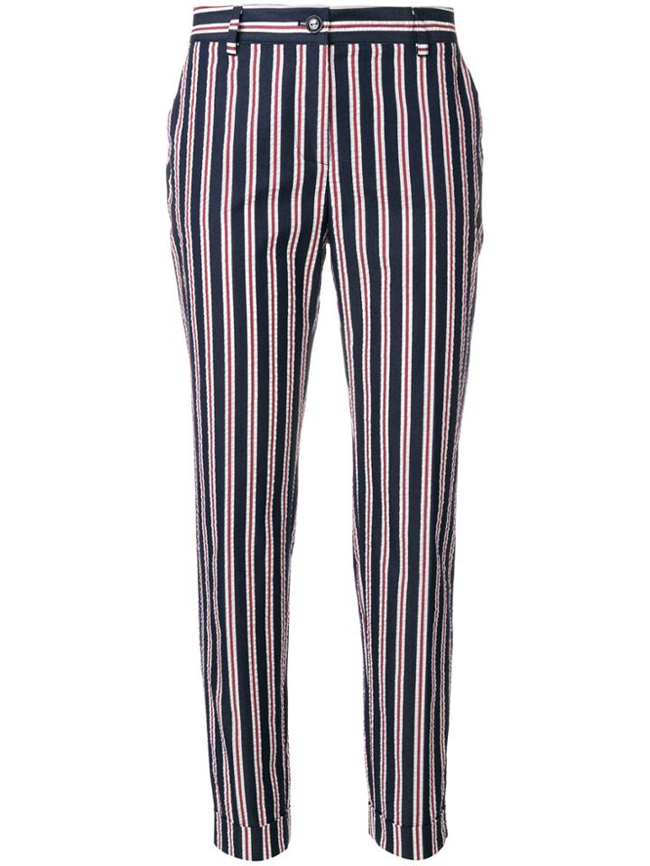 P.a.r.o.s.h. Striped Tapered Trousers - Blue