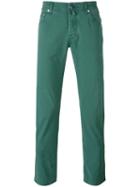 Jacob Cohen - Classic Chino Trousers - Men - Cotton/spandex/elastane - 34, Green, Cotton/spandex/elastane