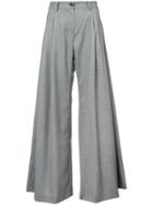 Nili Lotan Flared High Waisted Trousers - Grey