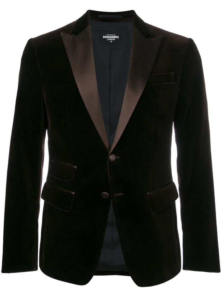 Dsquared2 Chic Velvet London Blazer - Brown