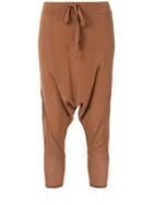 Lost & Found Ria Dunn Drop Crotch Cropped Trousers - Brown