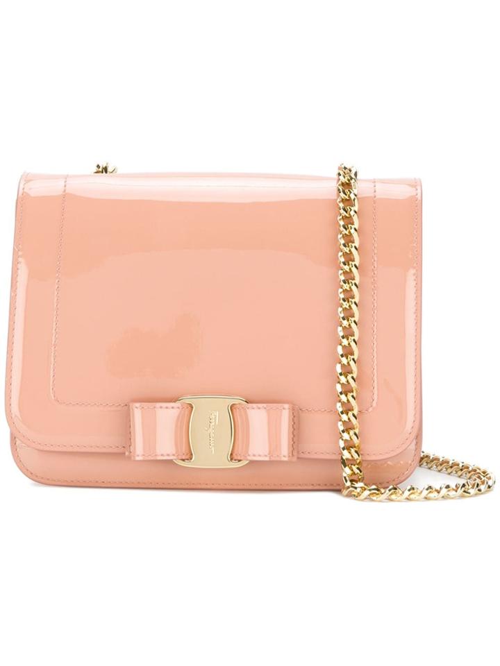 Salvatore Ferragamo Vara Flap Bag - Pink