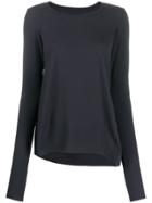 Rundholz Black Label Curved Hem Jersey Top - Blue