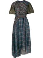 Preen By Thornton Bregazzi Asymmetric Ruffled Midi Dress - Blue