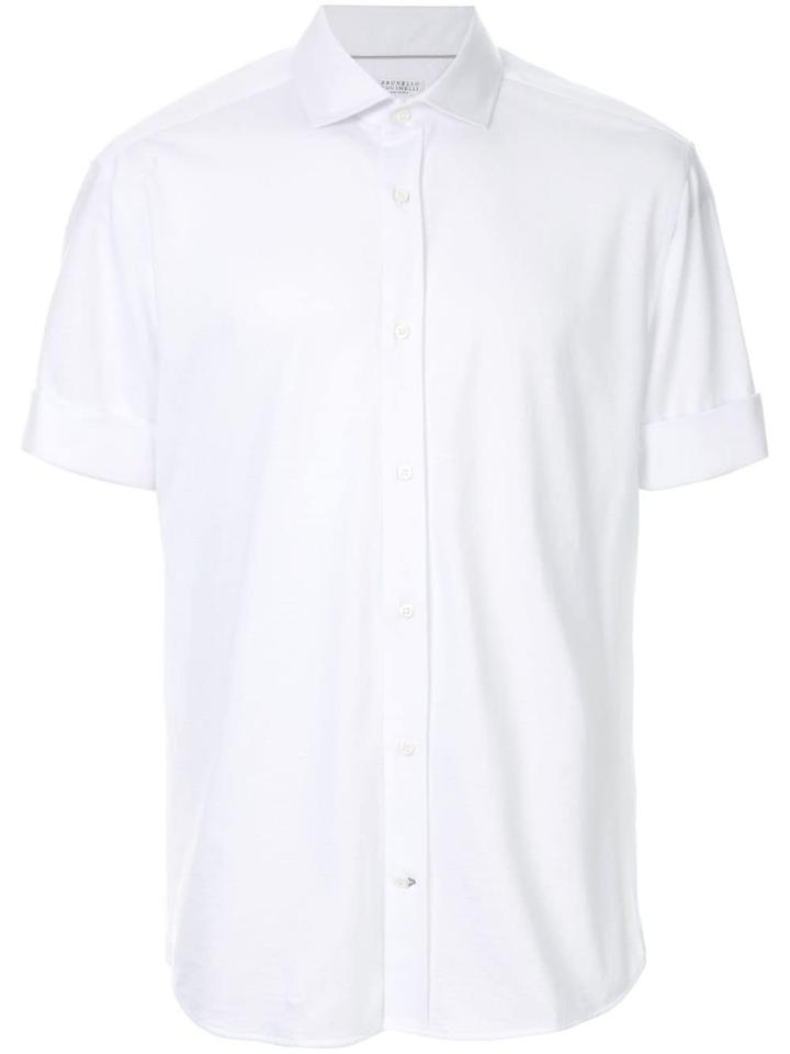 Brunello Cucinelli Short Sleeved Shirt - White