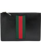 Gucci Web Clutch - Black