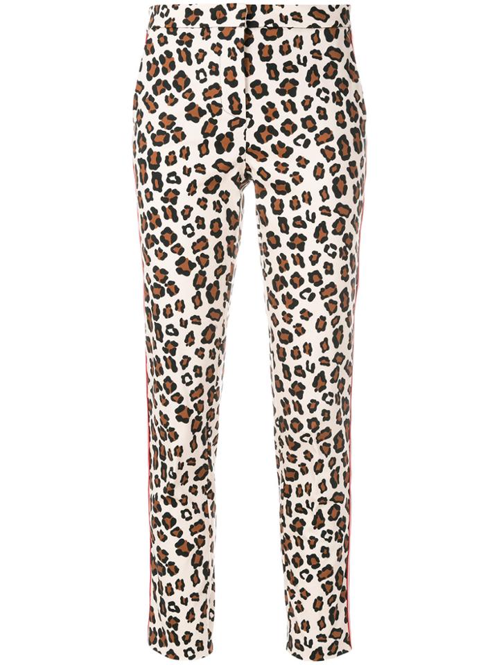 Pinko Leopard Print Skinny Trousers - Nude & Neutrals