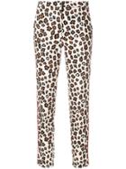 Pinko Leopard Print Skinny Trousers - Nude & Neutrals