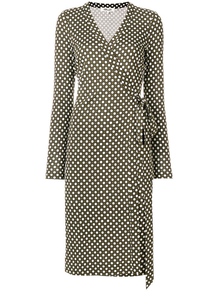 Dvf Diane Von Furstenberg Patterned Wrap Dress - Green