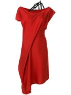 Ann Demeulemeester Strap Detail Shift Dress - Red