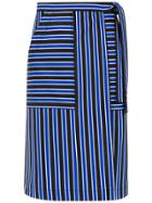 Reinaldo Lourenço Striped Skirt - Blue