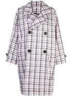 Opening Ceremony Checked Print Coat - Pink