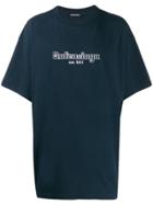Balenciaga Short-sleeve Oversized T-shirt - Blue
