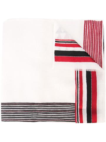 Janavi Entangled Lines Scarf - White