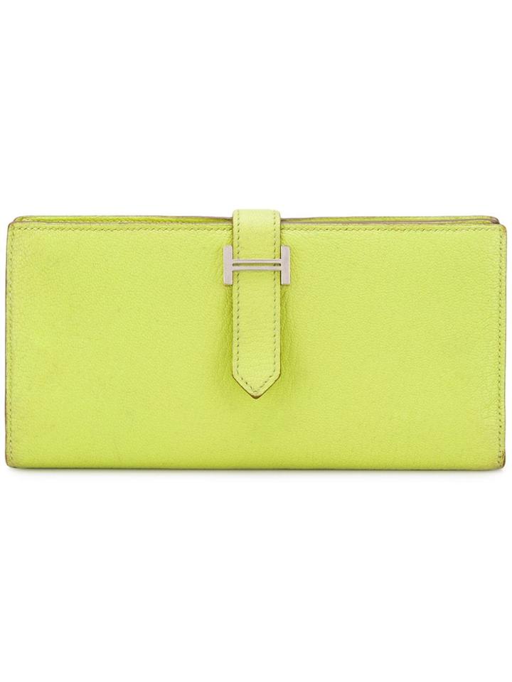 Hermès Vintage Strapped Continental Wallet - Green