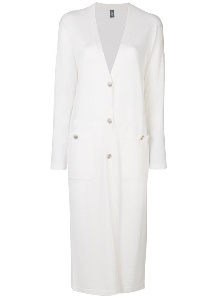 Eleventy Long Patch Pocket Cardigan - Nude & Neutrals