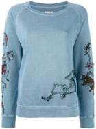Zadig & Voltaire - Embroidered Vintage Sweatshirt - Women - Cotton/modal - M, Blue, Cotton/modal