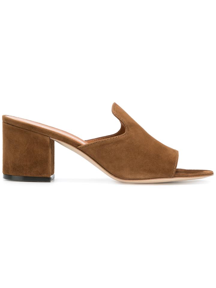 Via Roma 15 Plain Mules - Brown