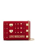 Love Moschino Studded Clutch Bag - Red