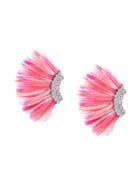 Mignonne Gavigan Crystal Embellished Wing Earrings - Pink & Purple