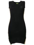 Versace Jeans Side Stripe Mesh Dress - Black