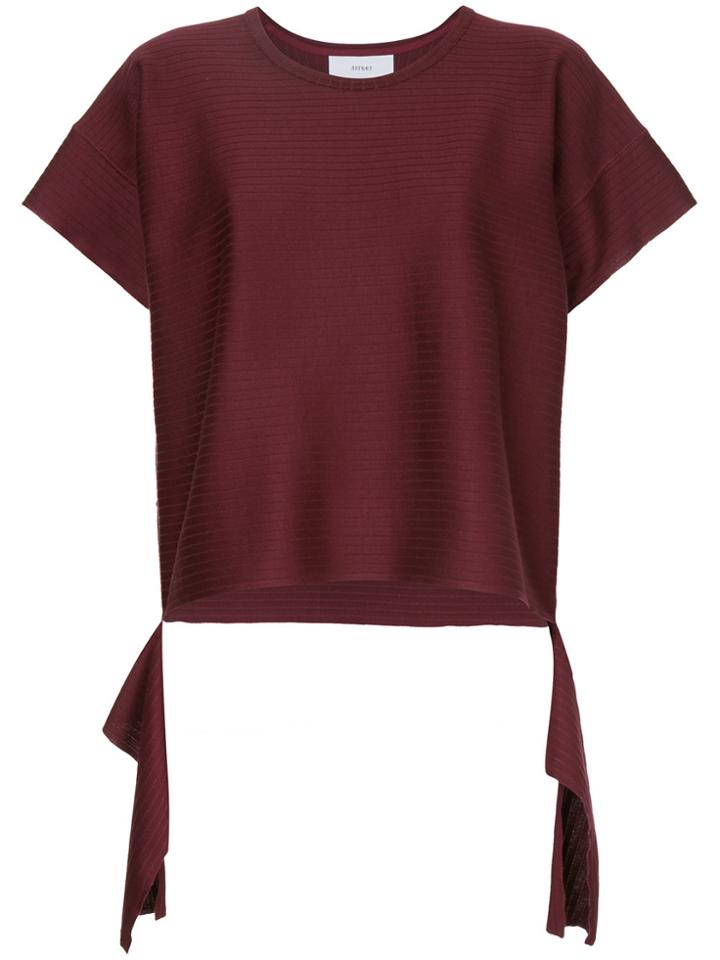 Astraet Cut Away Hem T-shirt - Red