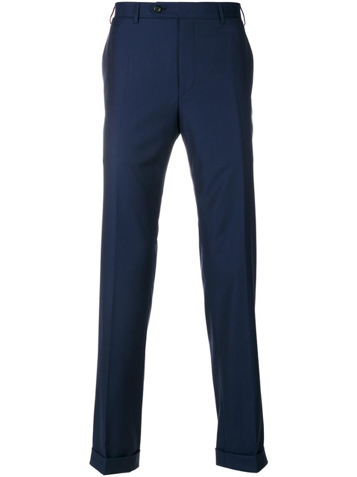 Canali Classic Super 150 Trousers - Blue