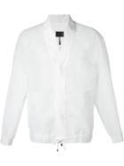D-gnak Sheer V-neck Jacket, Men's, Size: 50, White, Polyester