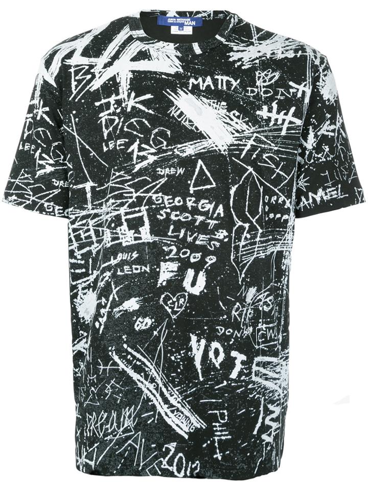 Junya Watanabe Man Printed Graffiti T-shirt - Black