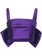 Bambah - Back Bow Bustier Top - Women - Silk - 8, Pink/purple, Silk