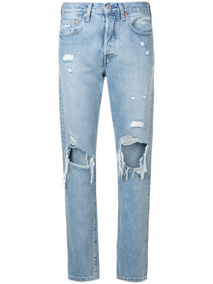 Levi's: Made & Crafted Classic Ripped Jeans - Blue