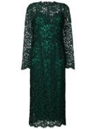 Dolce & Gabbana Long-sleeved Lace Dress - Green
