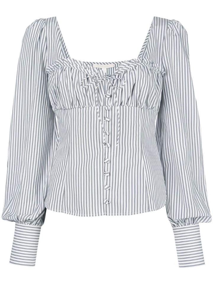 Jonathan Simkhai Oxford Bustier Top - White