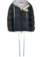 Off-white Graphic Print Padded Jacket - Blue
