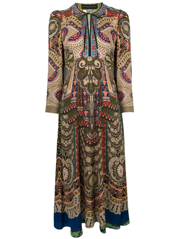 Etro Symmetrical Print Maxi Dress - Nude & Neutrals