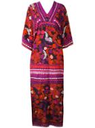 Holland Street - Floral Print Tunic Dress - Women - Silk Crepe - One Size, Pink/purple, Silk Crepe