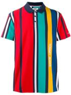 Tommy Jeans Striped Piqué Polo Shirt - Red