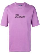 Thames Logo Print T-shirt - Pink & Purple