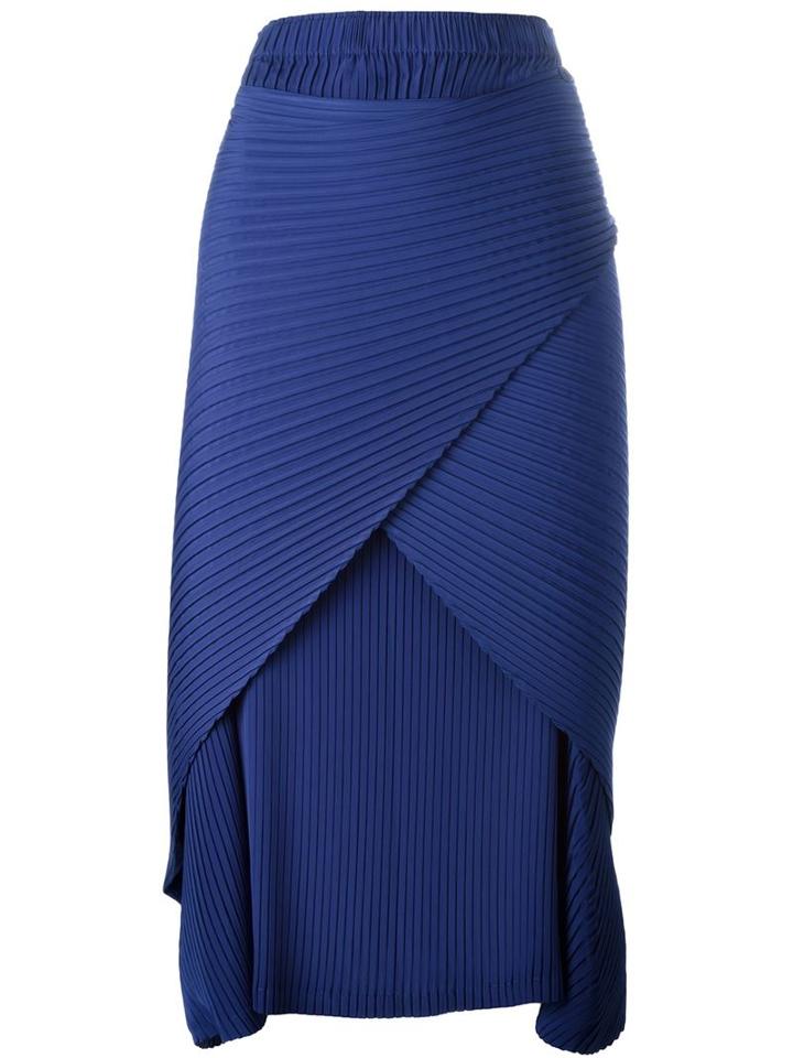 Issey Miyake Draped Pleated Skirt