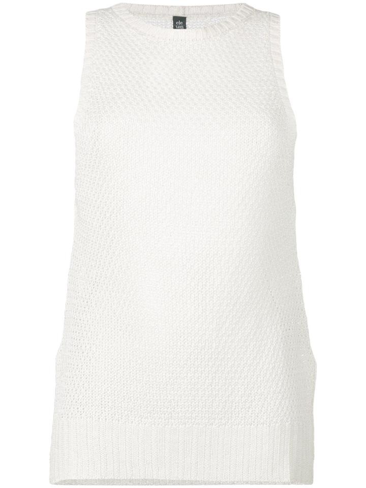 Eleventy - Knitted Top - Women - Linen/flax - M, Nude/neutrals, Linen/flax
