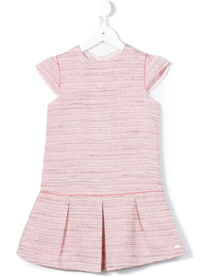 Tartine Et Chocolat Pleated Tweed Dress, Girl's, Size: 10 Yrs, Pink/purple