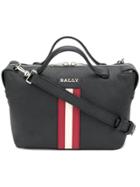 Bally Stripe Trim Shoulder Bag - Black