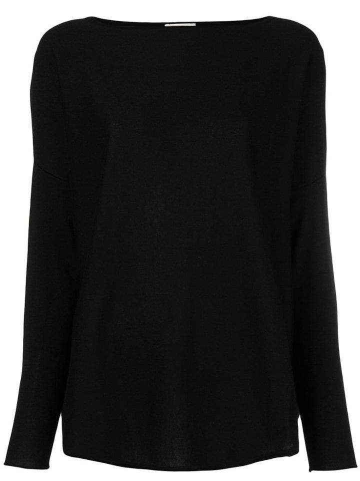 Snobby Sheep Boat Neck Jumper - Black
