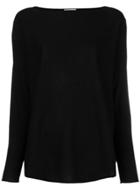 Snobby Sheep Boat Neck Jumper - Black