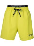 Calvin Klein Underwear Logo Print Swim Shorts - Yellow & Orange