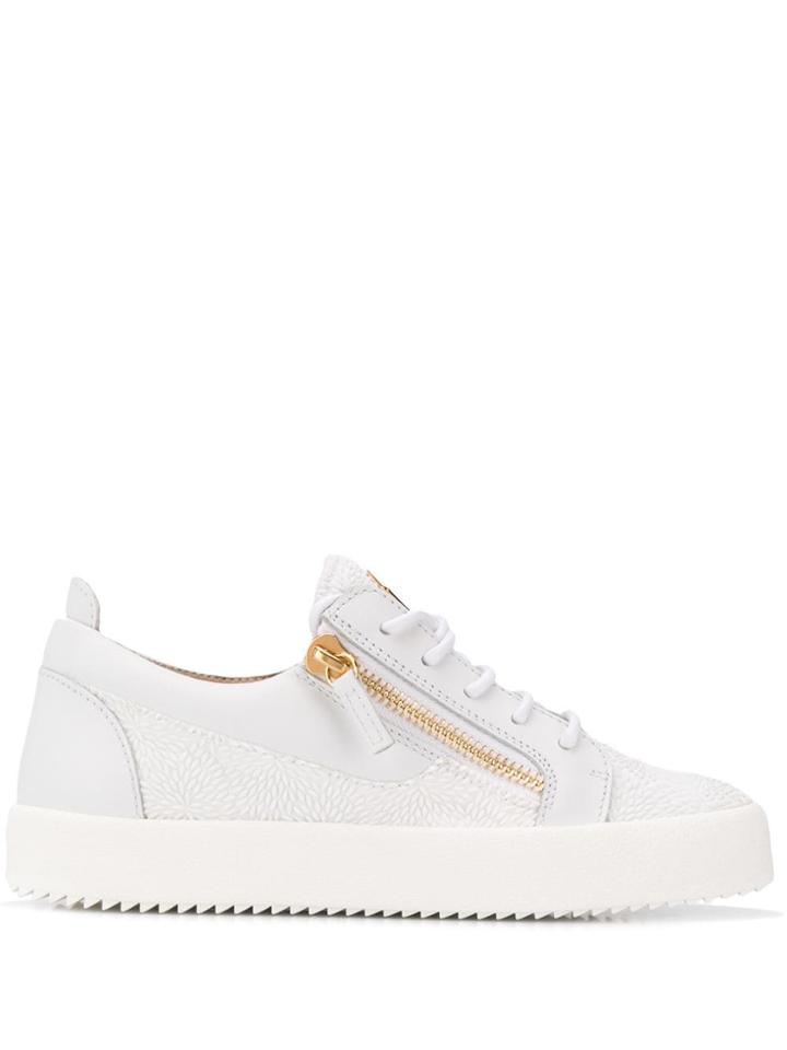 Giuseppe Zanotti Side Zip Detail Sneakers - White