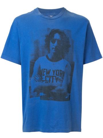 Fake Alpha Vintage John Lennon Print T-shirt - Blue