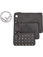 Fendi Triplette Clutch - Black